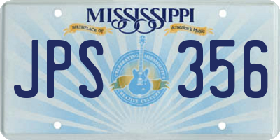 MS license plate JPS356