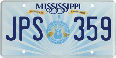 MS license plate JPS359