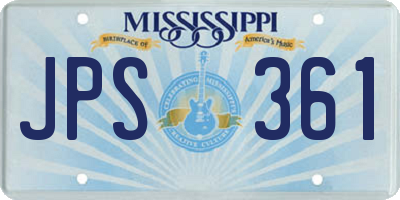 MS license plate JPS361