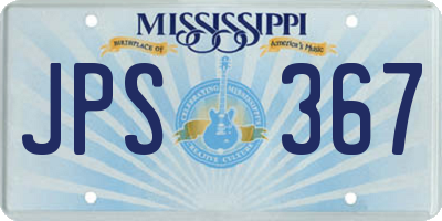 MS license plate JPS367