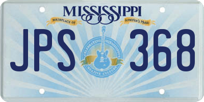 MS license plate JPS368