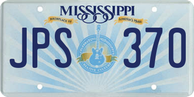 MS license plate JPS370