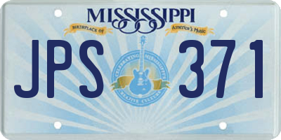 MS license plate JPS371