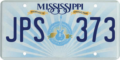 MS license plate JPS373