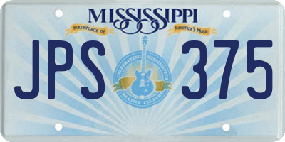 MS license plate JPS375