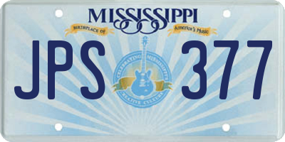 MS license plate JPS377