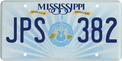 MS license plate JPS382