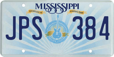 MS license plate JPS384