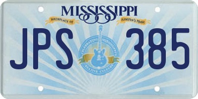MS license plate JPS385