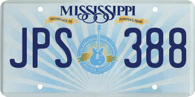 MS license plate JPS388