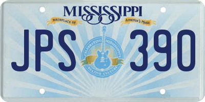 MS license plate JPS390