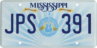 MS license plate JPS391