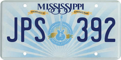 MS license plate JPS392