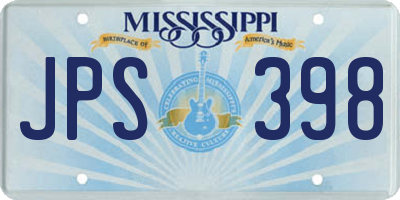 MS license plate JPS398