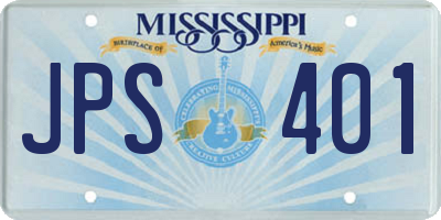 MS license plate JPS401