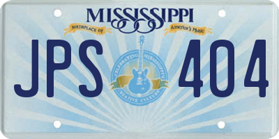 MS license plate JPS404