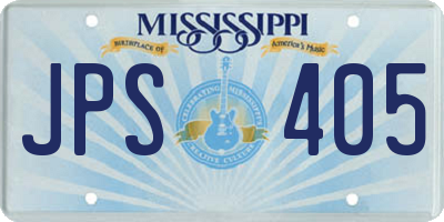 MS license plate JPS405