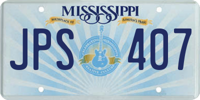 MS license plate JPS407