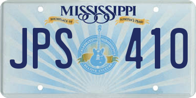 MS license plate JPS410