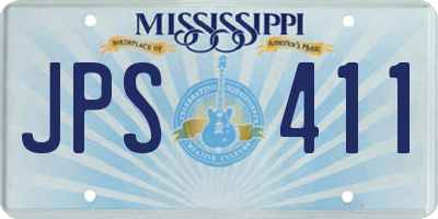 MS license plate JPS411
