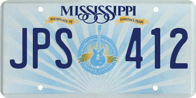 MS license plate JPS412