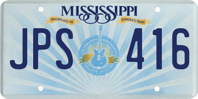 MS license plate JPS416