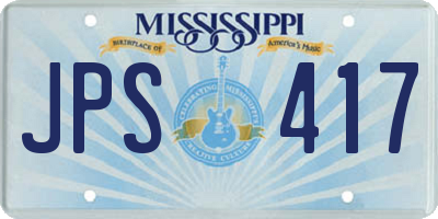 MS license plate JPS417