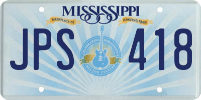 MS license plate JPS418