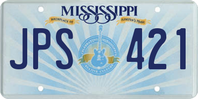 MS license plate JPS421