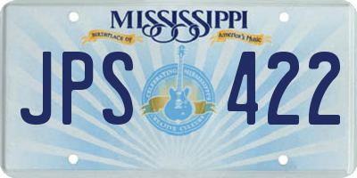 MS license plate JPS422