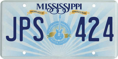 MS license plate JPS424