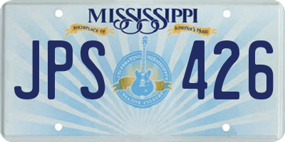 MS license plate JPS426