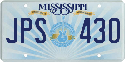 MS license plate JPS430