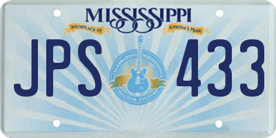 MS license plate JPS433