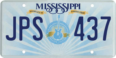 MS license plate JPS437