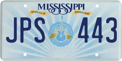 MS license plate JPS443