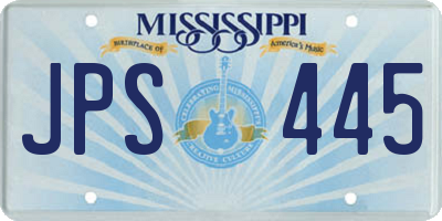 MS license plate JPS445