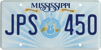 MS license plate JPS450