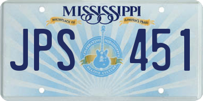 MS license plate JPS451