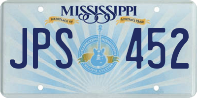 MS license plate JPS452