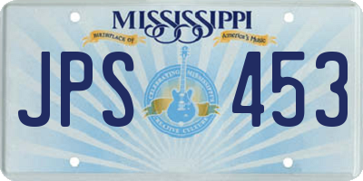 MS license plate JPS453
