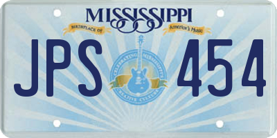 MS license plate JPS454