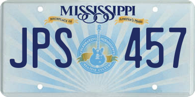 MS license plate JPS457