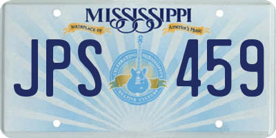 MS license plate JPS459