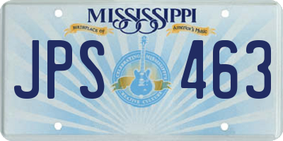 MS license plate JPS463