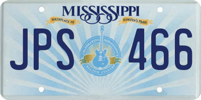 MS license plate JPS466