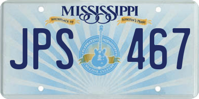 MS license plate JPS467