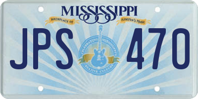MS license plate JPS470