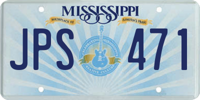 MS license plate JPS471