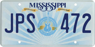 MS license plate JPS472